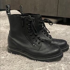 Dr. Martens Zip-Up Black Leather Boots